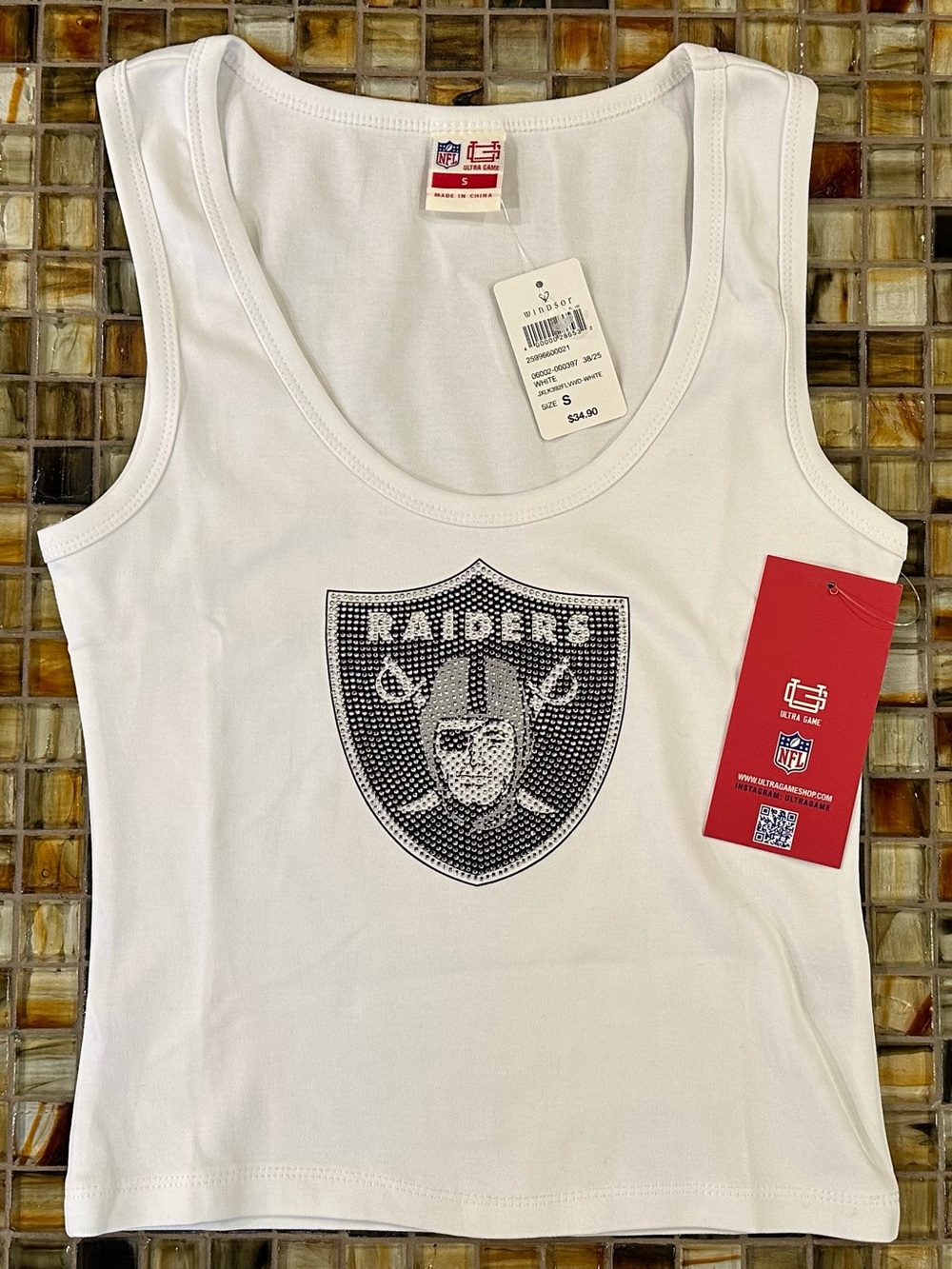 NWT Las Vegas Raiders NFL Ultra Team Women’s Tank Top with Rhinestones~Small~$40